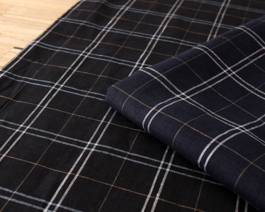 ピュアリネンの先染めチェック Mireille [M便 1/3]の通販 | SWANY