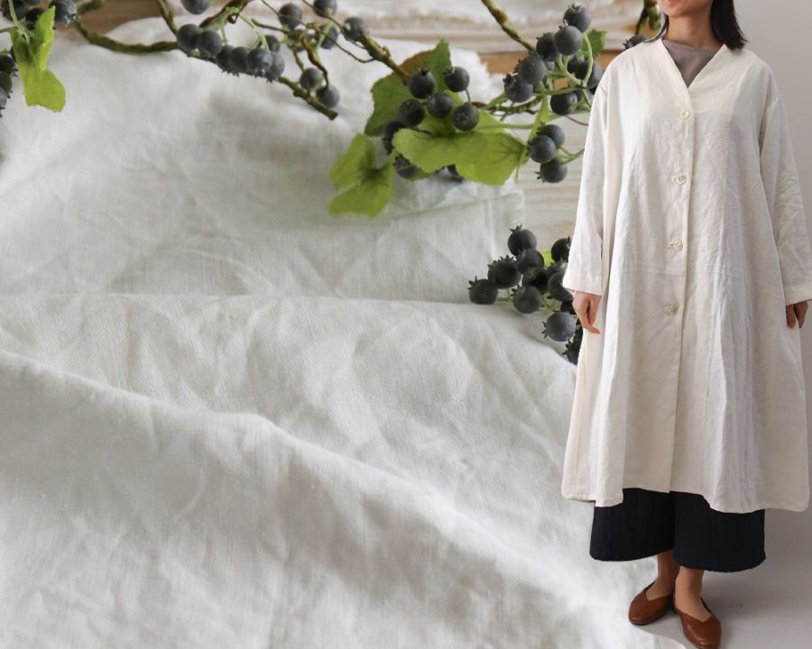 ワケあり】オイスターホワイトのやわらかリネン Hilda [M便 1/3]の通販