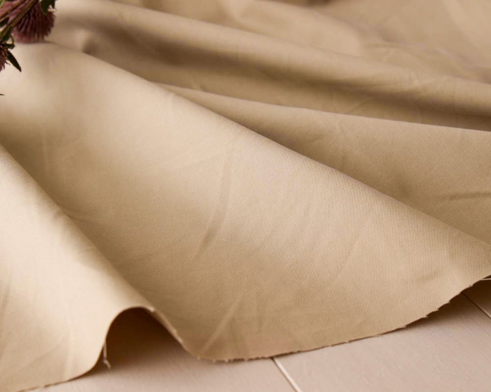 綾織りタイプのしっかりプレミアムコットン(ベージュ) Bertille [M便 1