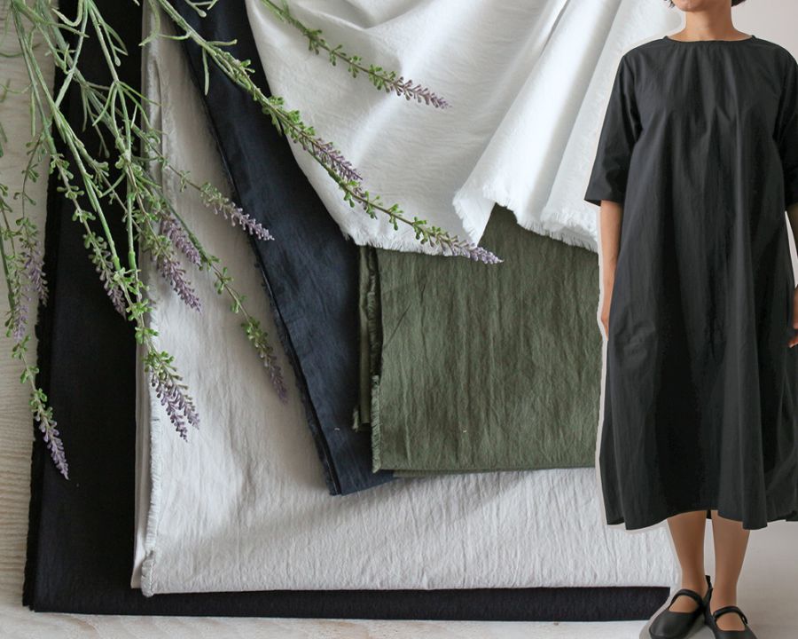 ヴィンテージソフト加工＞80番手双糸のタイプライターファブリック