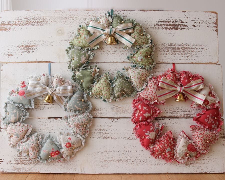 ☆Tildaで作る「ハートのクリスマスリース」キット [M便 NG]の