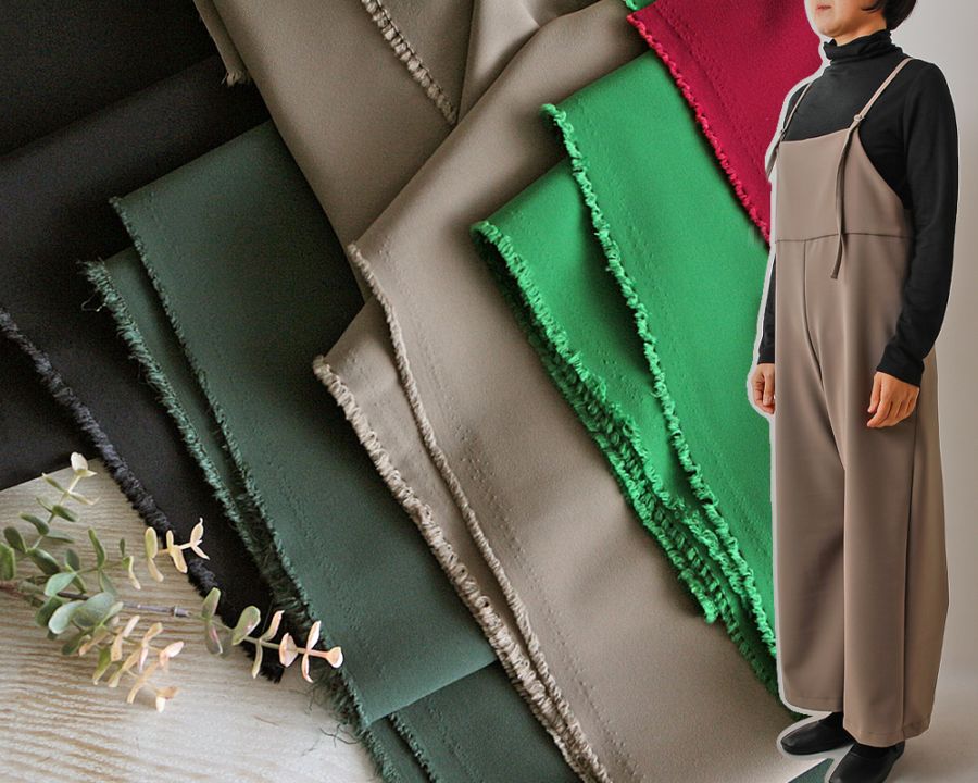PD]【5mカット】＜尾州産＞2wayストレッチのダブルクロス Adria [M便NG