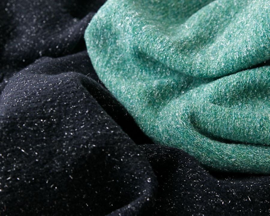 4未使用級　オスカリート　ラナウール　シルク　リブ　タイト　ニット　イタリー　M 4未使用級オスカリートラナウールシルクリブタイトニットイタリーM