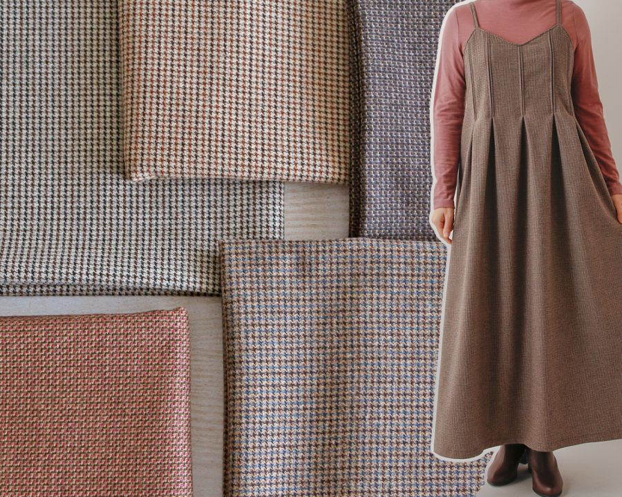 尾州産＞ハイブリッドツィードのナチュラルストレッチ Freya [M便 1/2