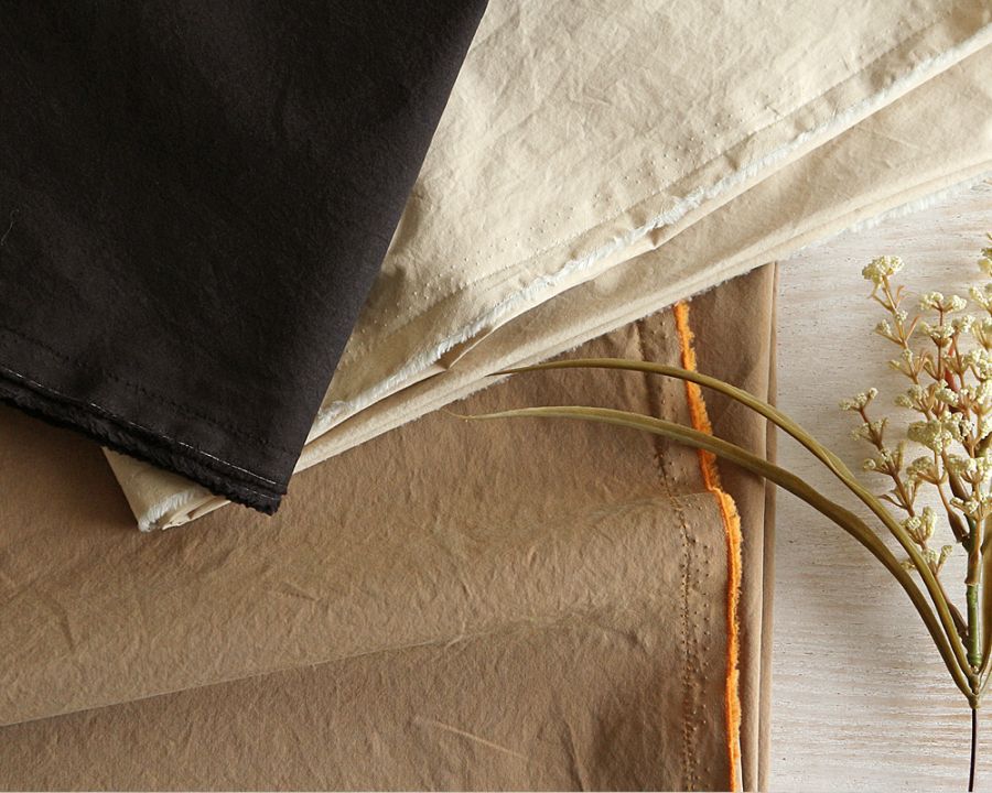 尾州産＞＜ヴィンテージソフト加工＞先染めタイプのコットン軽やか馬布