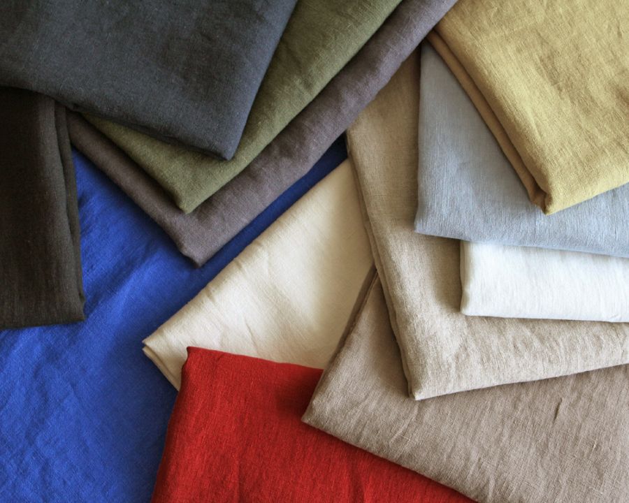 ヴィンテージソフト加工＞ほどよいしっかり感の40番手リネン Elaine [M