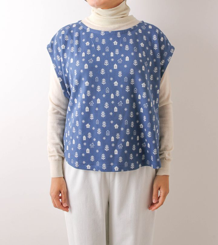 サンプル販売】フレンチスリーブのラウンドネックベスト SAMPLE 3135