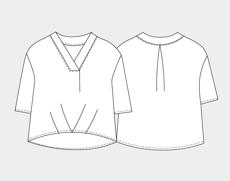 ��ʪ�緿���No.100��V�ͥå��衼���Υ֥饦��(SML��2L)��[M�� 1/3]