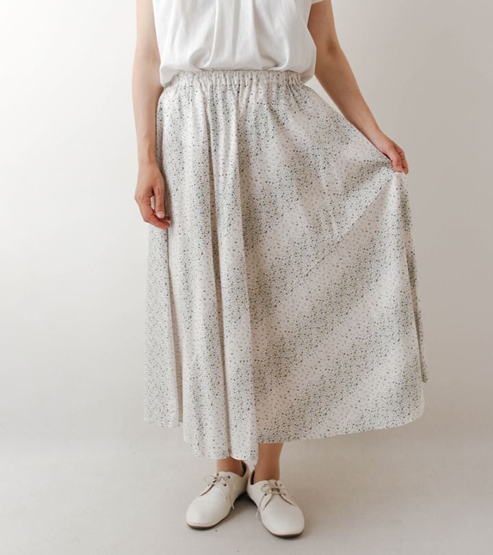 【美品】キャピタル リネン スカート風 サルエル ドレープ 変形パンツ サンプル販売】半円ドレープスカート SAMPLE 3296 [M便 NG]の通販