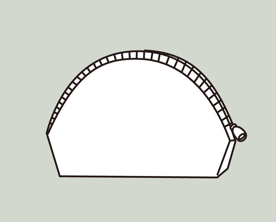 寸法図【NO.3417】シェル型ポーチ [M便 0/1]の通販 | SWANY Online