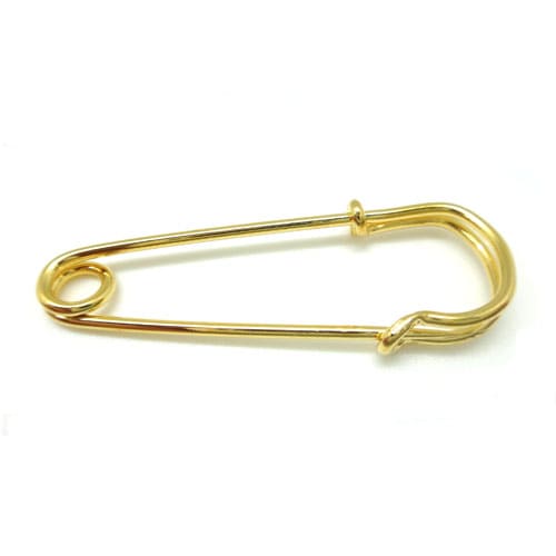 ◆ピンバッチ金具◆ カブトピン 1.2×40mm ゴールド