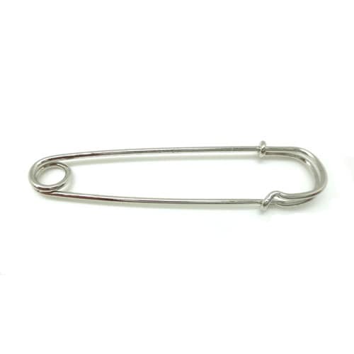 ◆ピンバッチ金具◆ カブトピン 55mm ニッケル