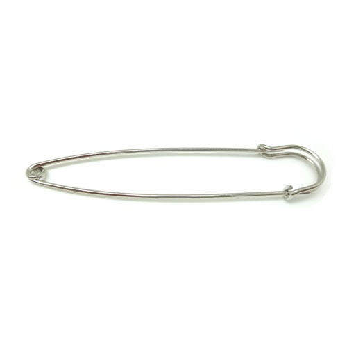 ◆ピンバッチ金具◆ カブトピン 1.2×75mm ニッケル