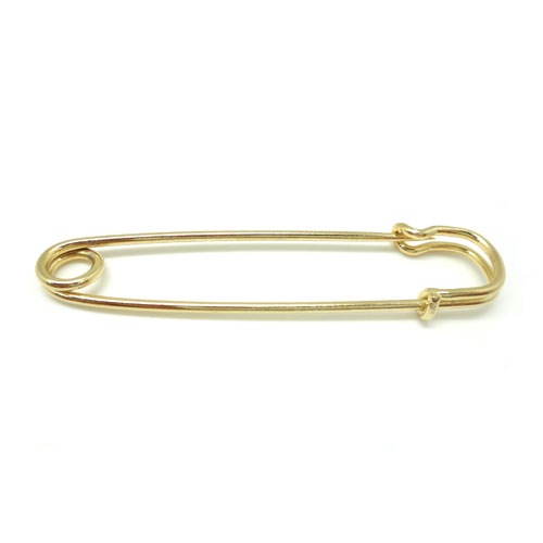 ◆ピンバッチ金具◆ カブトピン 1.8×75mm ゴールド