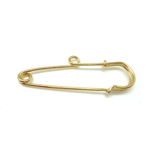 ◆ピンバッチ金具◆ 中巻カブトピン 45mm ゴールド