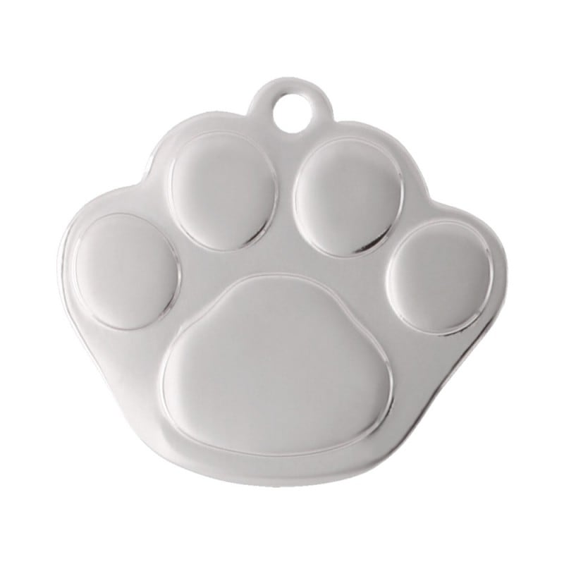 メタザ材料 肉球型プレート PTPW3532 磨き加工 ニッケル （5枚～）