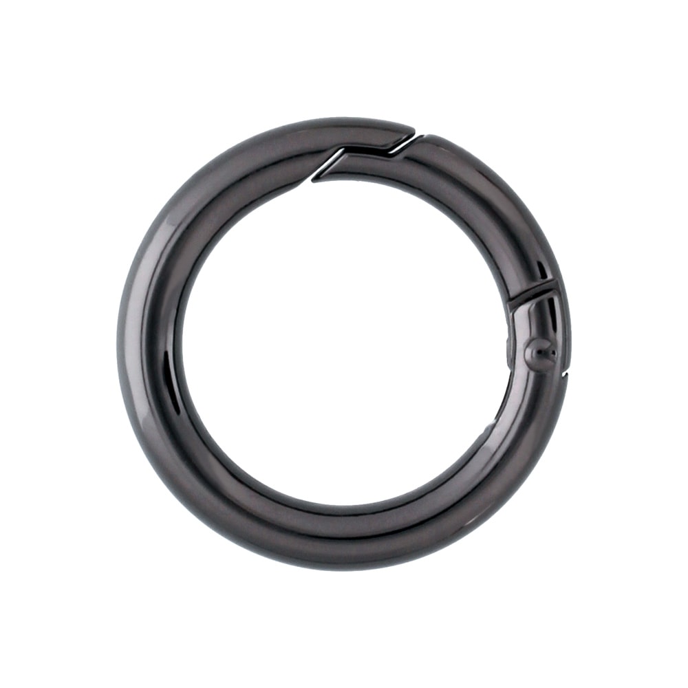 ダイキャストカラビナ φ6.0×40mm 丸線丸型 ブラック｜パーツ材料