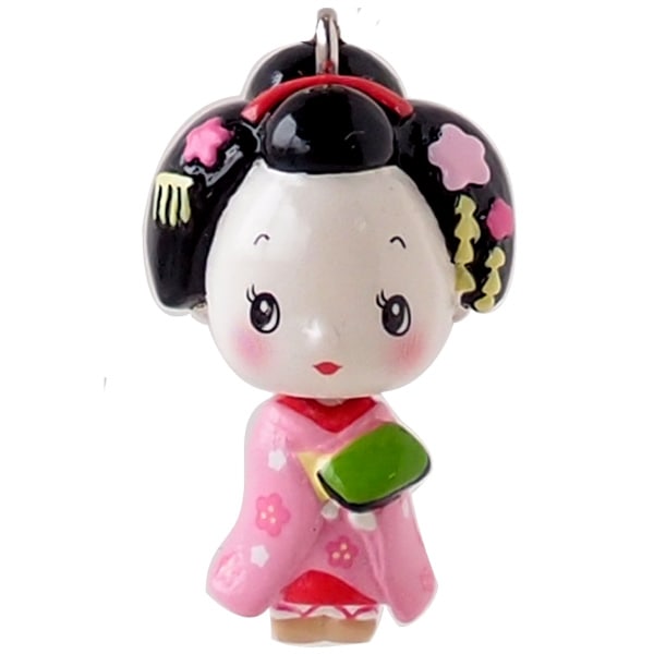 首振り舞妓マスコット 立ち姿 ピンク｜パーツ材料の通販 大王製作所