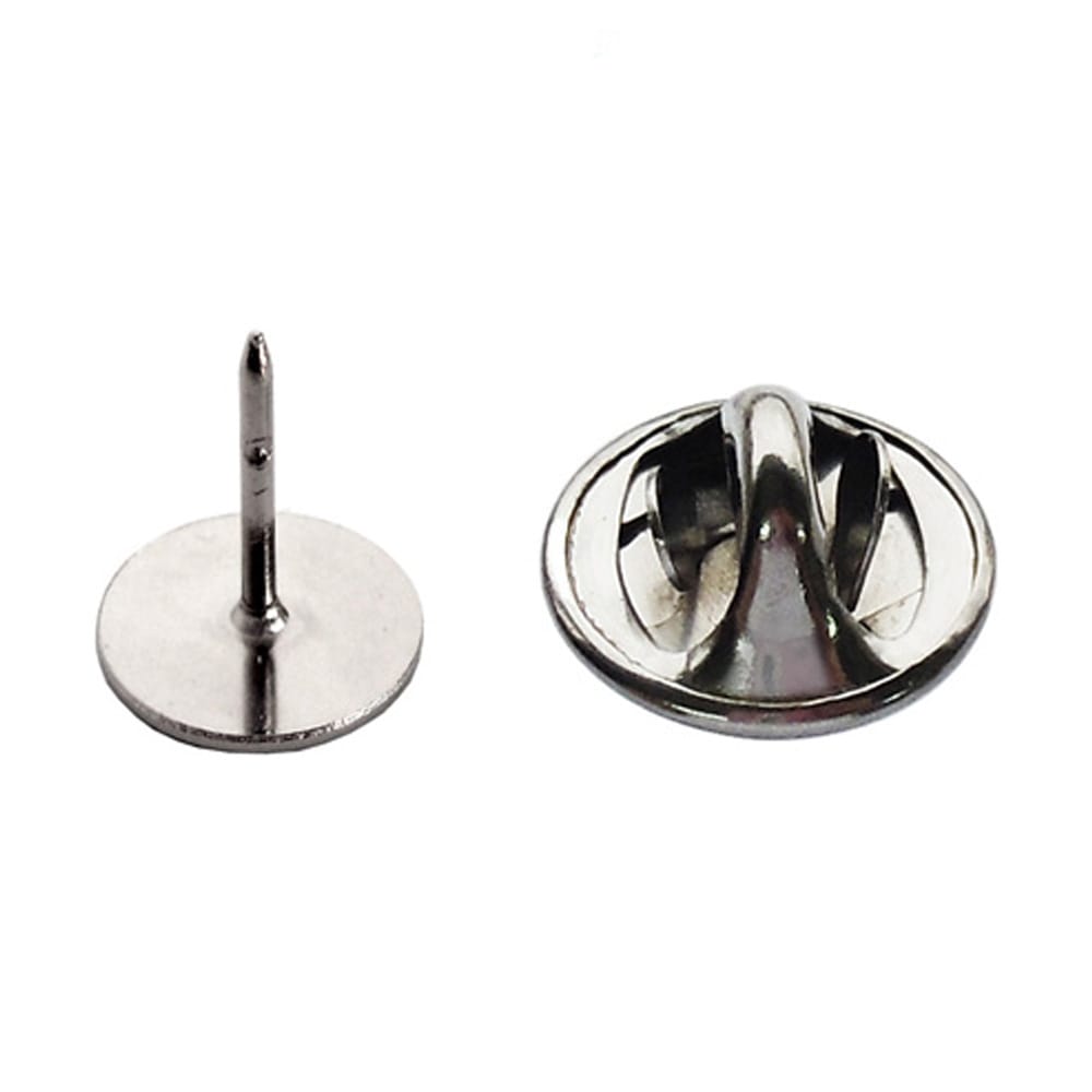 蝶タック 貼り付けタイプ キャッチ＆針セット φ11mm皿 ニッケル