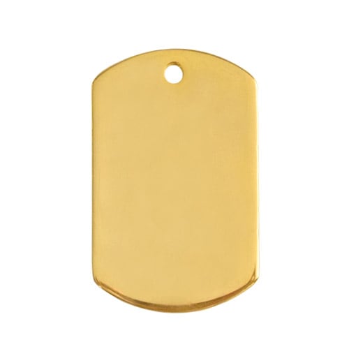メタザ材料 ドックタグプレート PTDT2540 磨き加工 ゴールド  （5枚～）