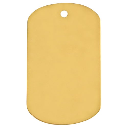 メタザ材料 ドッグタグプレート PTDT3050 磨き加工 ゴールド  （5枚～）