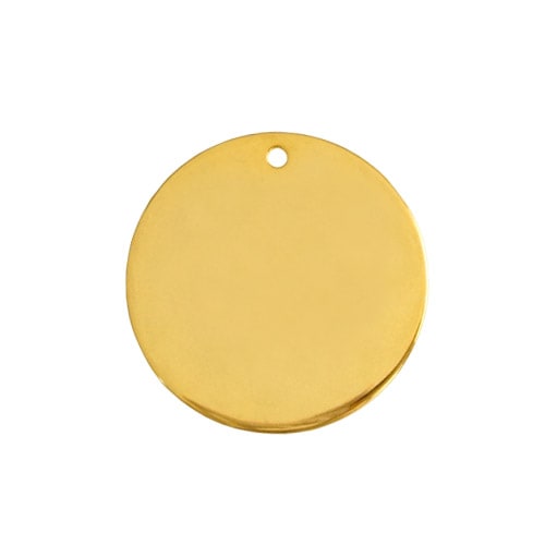 メタザ材料 丸型プレート PTCRd30 磨き加工 ゴールド （5枚～）
