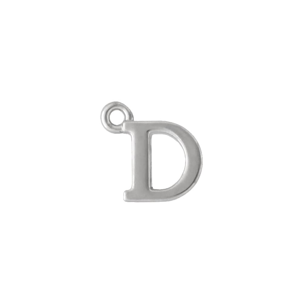 アルファベット＆数字キャストチャーム PE1000 ニッケル （D）本体のみ/カニカンフック付き