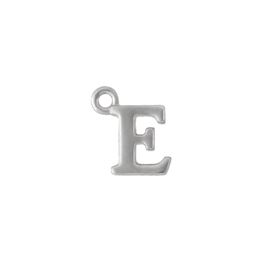 アルファベット＆数字キャストチャーム PE1000 ニッケル （E）本体のみ/カニカンフック付き