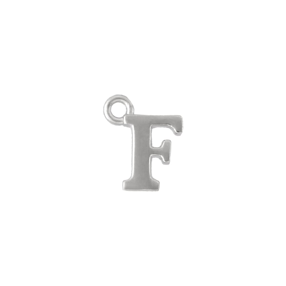 アルファベット＆数字キャストチャーム PE1000 ニッケル （F）本体のみ/カニカンフック付き