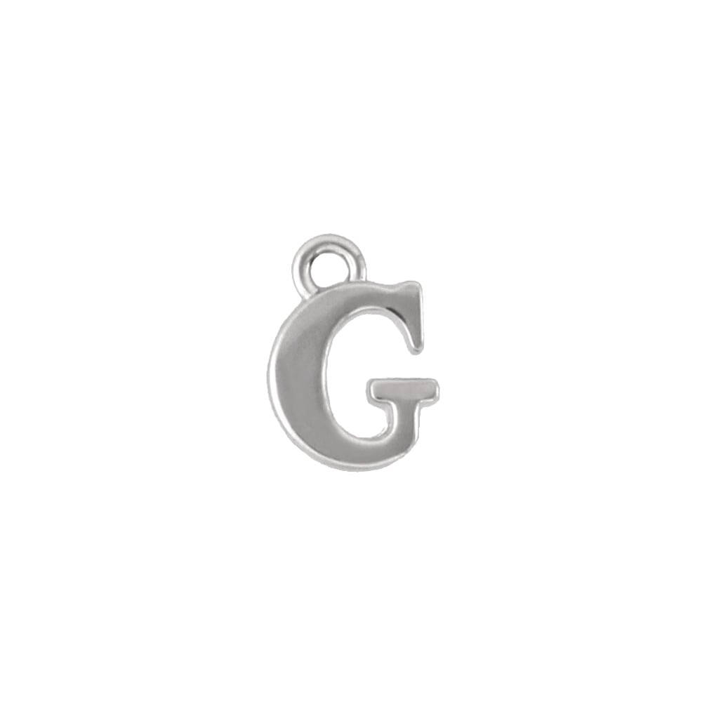 アルファベット＆数字キャストチャーム PE1000 ニッケル （G）本体のみ/カニカンフック付き