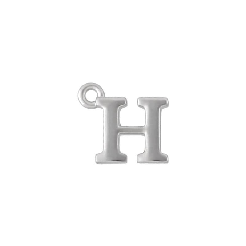 アルファベット＆数字キャストチャーム PE1000 ニッケル （H）本体のみ/カニカンフック付き