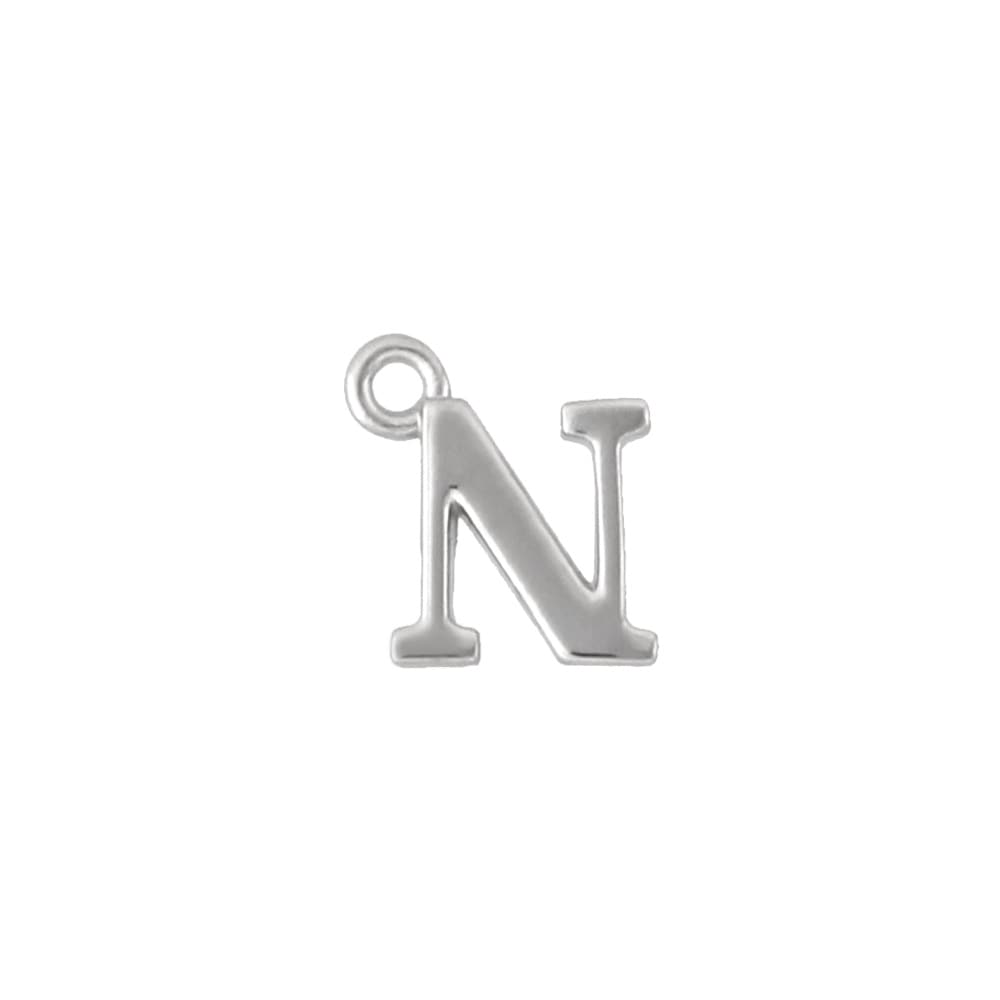 アルファベット＆数字キャストチャーム PE1000 ニッケル （N）本体のみ/カニカンフック付き