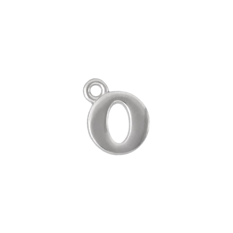 アルファベット＆数字キャストチャーム PE1000 ニッケル （O）本体のみ/カニカンフック付き