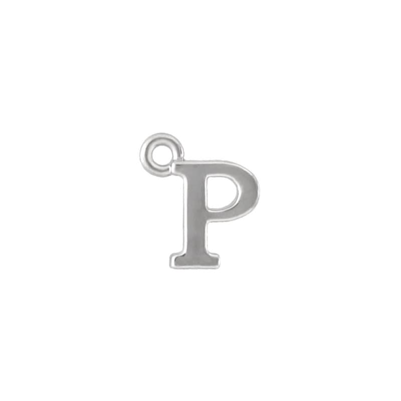 アルファベット＆数字キャストチャーム PE1000 ニッケル （P）本体のみ/カニカンフック付き