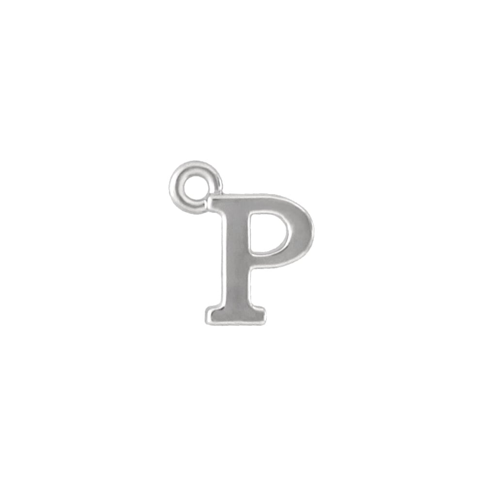 アルファベット＆数字キャストチャーム PE1000 ニッケル （P）本体のみ/カニカンフック付き