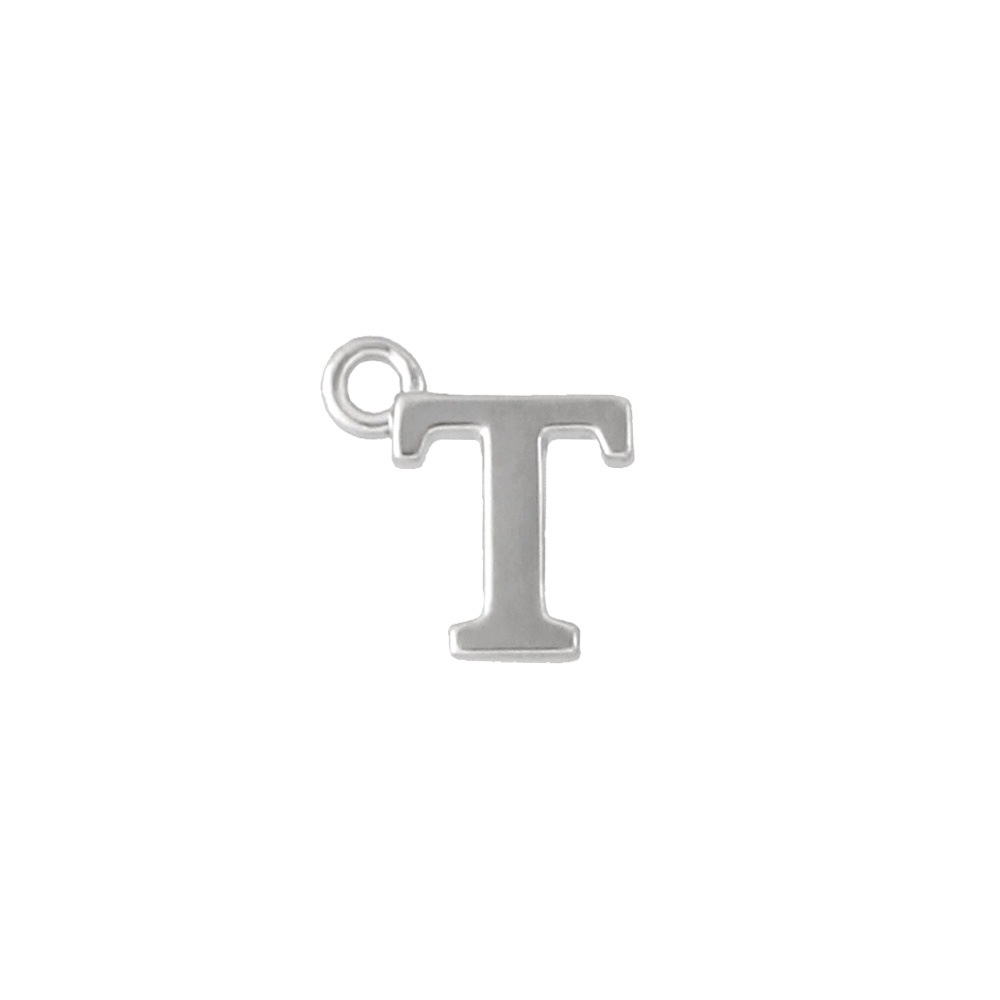 アルファベット＆数字キャストチャーム PE1000 ニッケル （T）本体のみ/カニカンフック付き