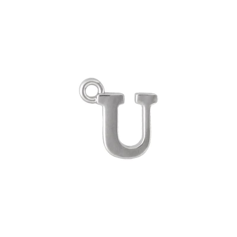 アルファベット＆数字キャストチャーム PE1000 ニッケル （U）本体のみ/カニカンフック付き