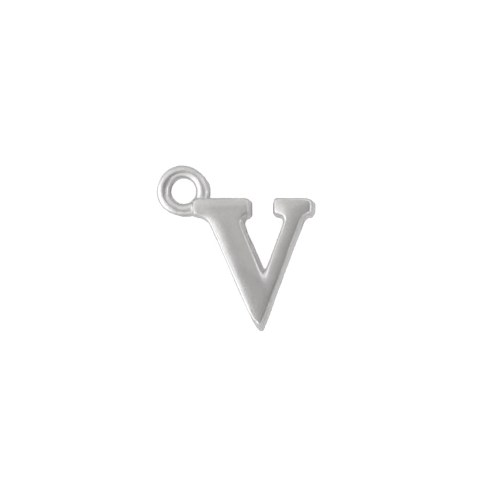 アルファベット＆数字キャストチャーム PE1000 ニッケル （V）本体のみ/カニカンフック付き