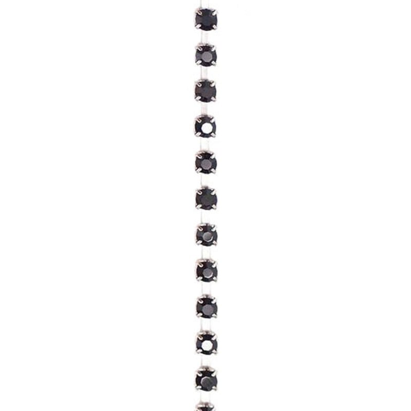 ダイヤレーンチェーンの切売り （ｍ単位） 3.0mm 錫メッキ ブラック