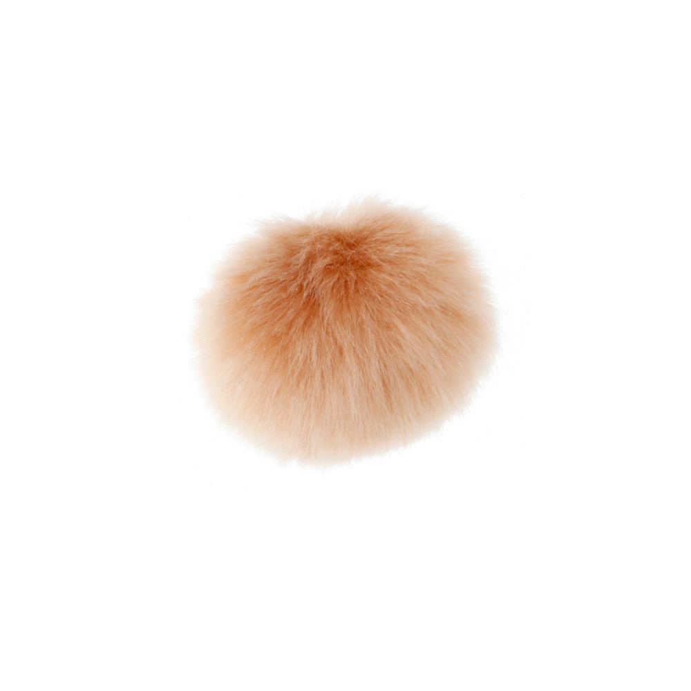 フェイクファー （エコファー） ぼんぼん 5cm ブラウン【ネコポス便不可】