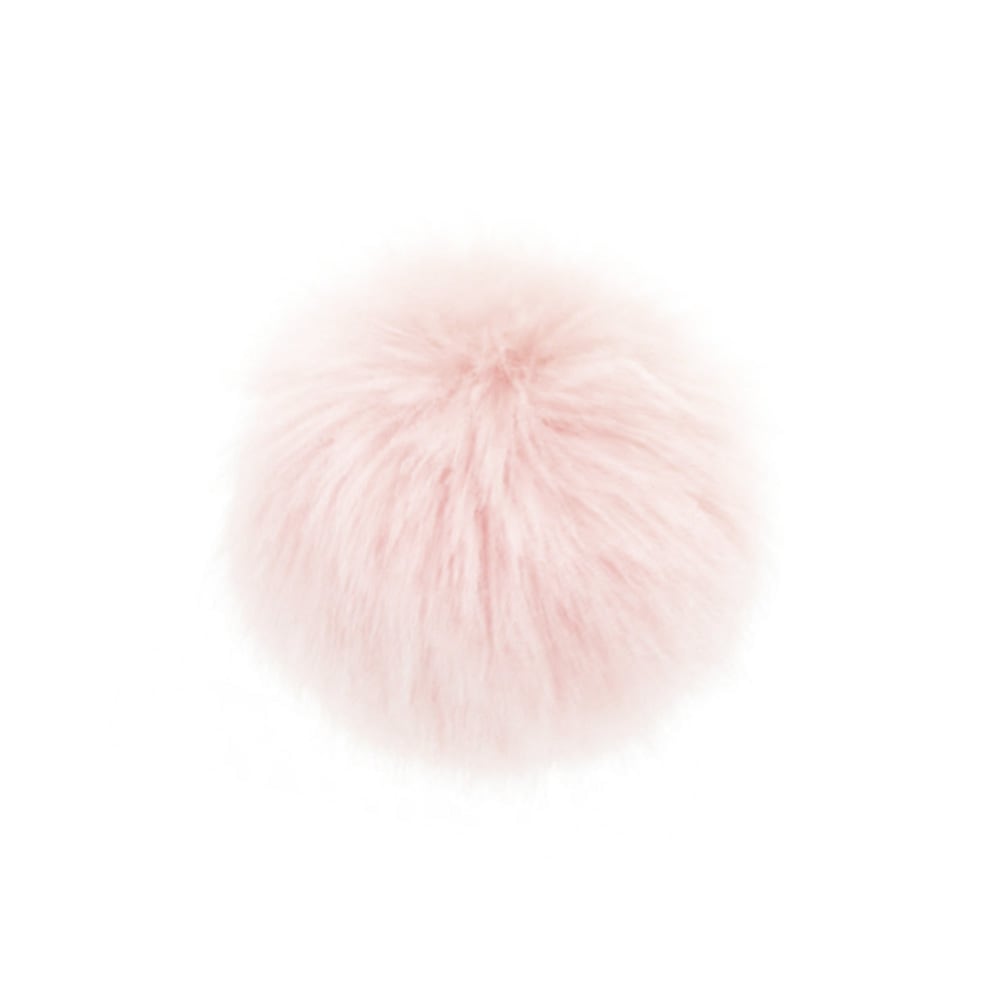 フェイクファー (エコファー) ぼんぼん 7cm ライトピンク 【ネコポス便不可】