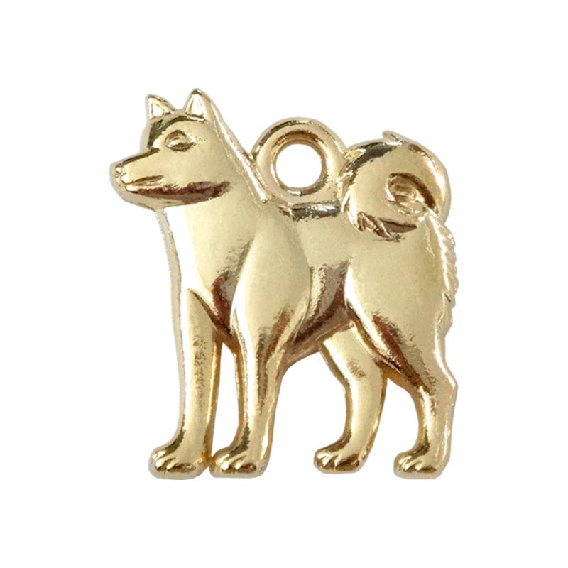 国産キャスト製マスコット 干支（戌/いぬ）リアル調 ゴールド