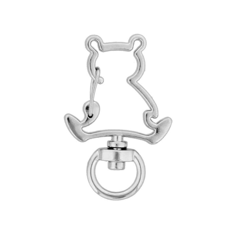 チャームフック くま(全身)型 シルバー