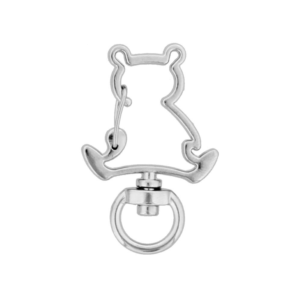 チャームフック くま(全身)型 シルバー