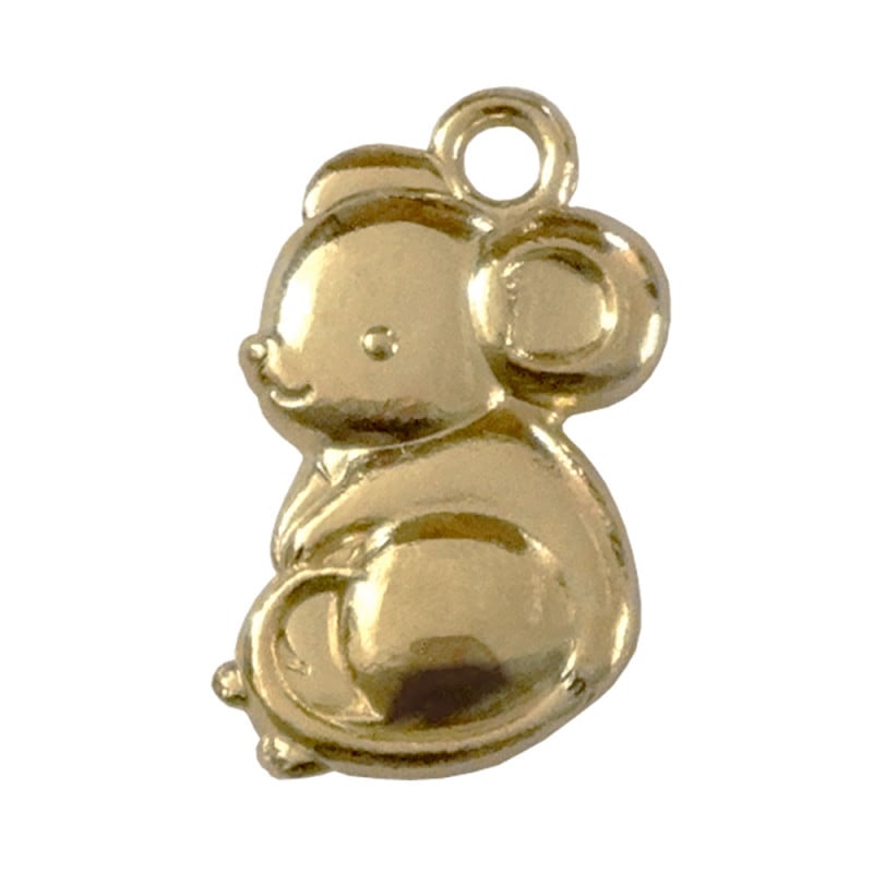 国産キャスト製マスコット 干支（子/ねずみ） ポップ調 ゴールド