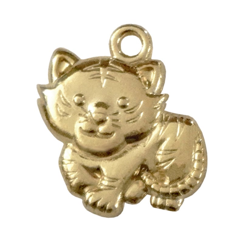 国産キャスト製マスコット 干支（寅/とら） ポップ調 ゴールド