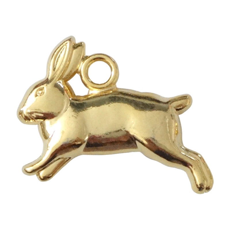 国産キャスト製マスコット 干支（卯/うさぎ） リアル調 ゴールド