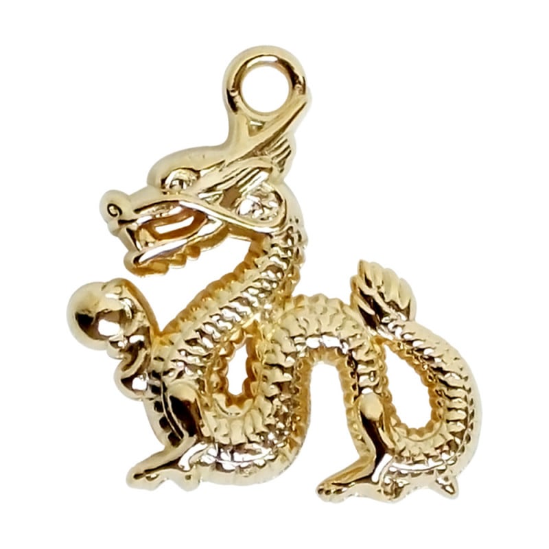 国産キャスト製マスコット 干支（辰/たつ） リアル調 ゴールド