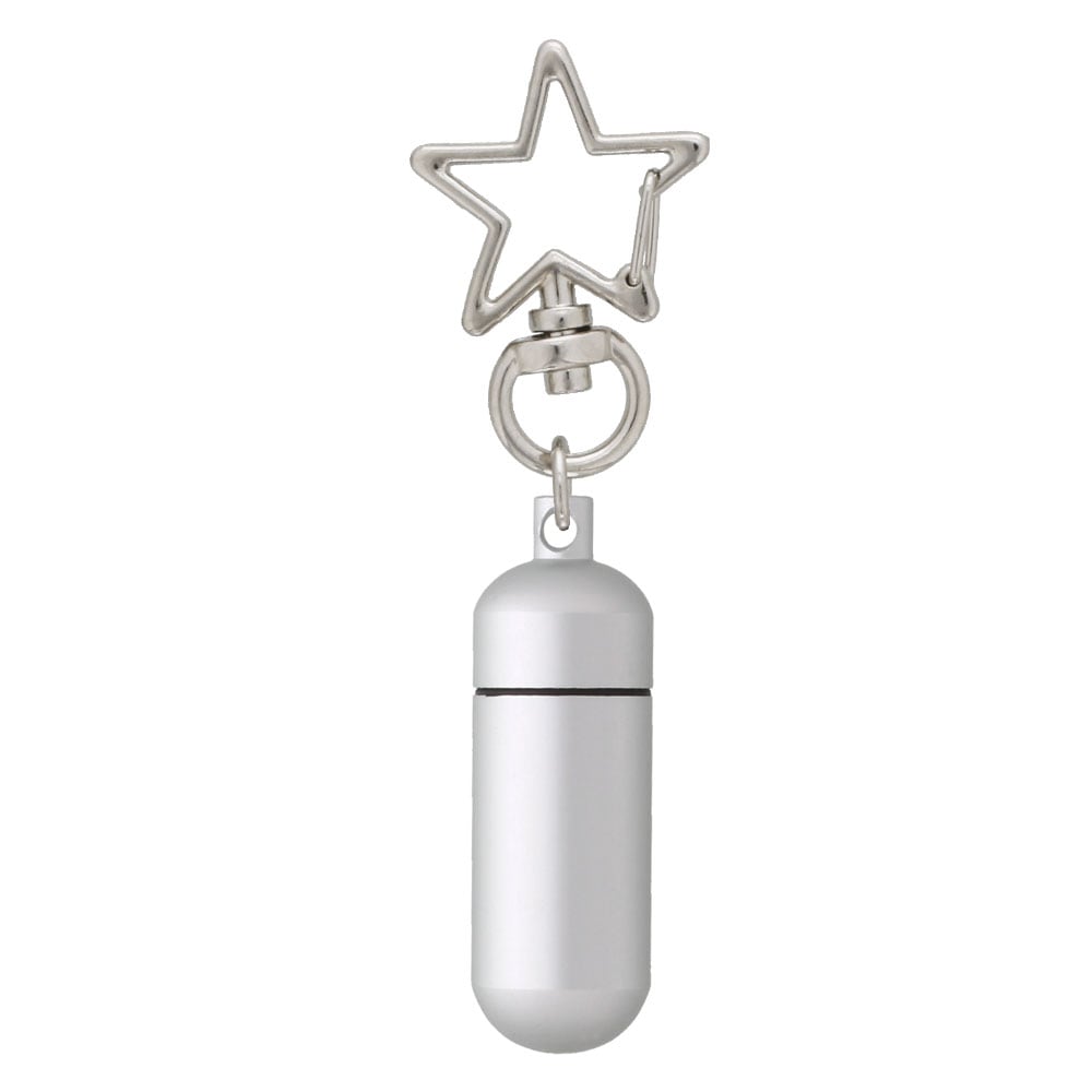 チャームフック 星型付きアルミカプセル Sサイズ マットシルバー