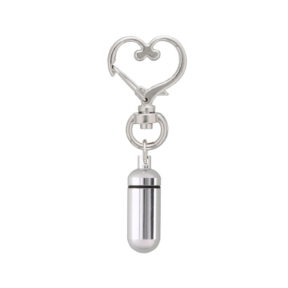 チャームフック ハート型付きアルミカプセル SSサイズ つや有シルバー